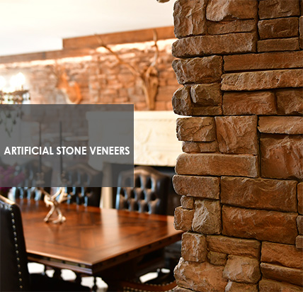 Wall cladding artificial stone veneer