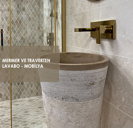 Traverten lavabo Noce